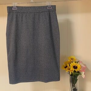 Ann Taylor Grey High waist stretch skirt women 6